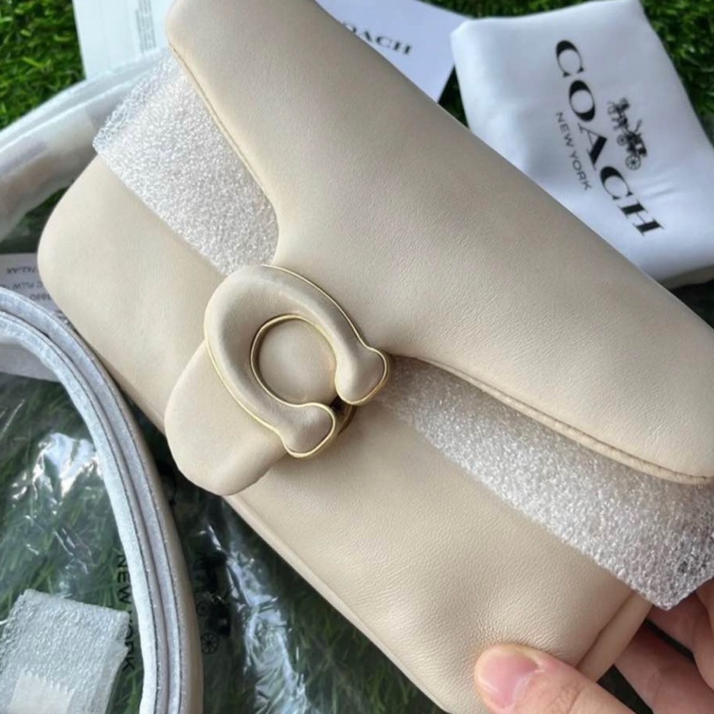 Coach Cream Pillow Tabby